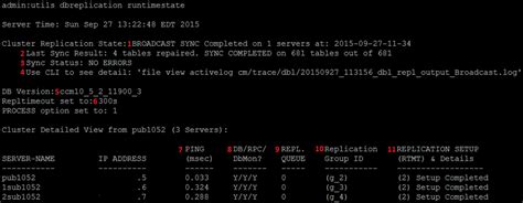 dbreplication runtimestate.